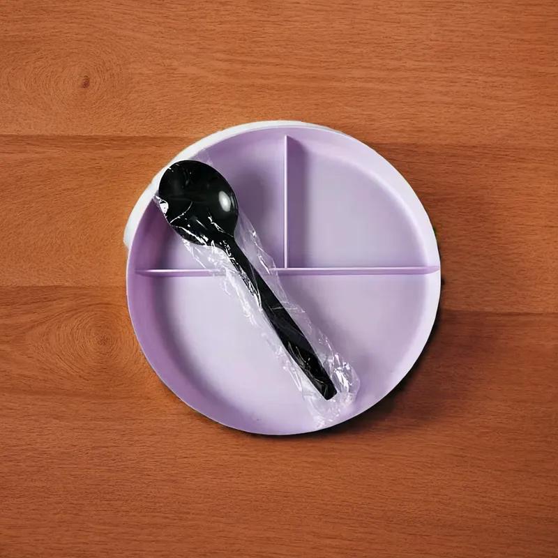 Soup Spoon PP Black Medium Weight Individually Wrapped 1000/Case