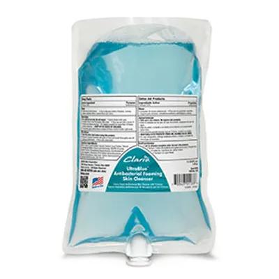 UltraBlue Skin Cleanser Liquid 1 L Clean Ocean Blue Antibacterial Clario Bag 6/Case