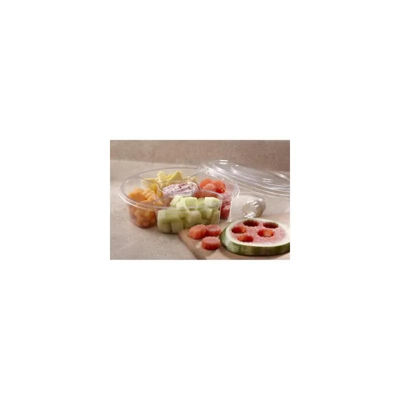 Deli Container Base & Lid Combo 12X12 IN 4 Compartment PET Clear Square 75/Case