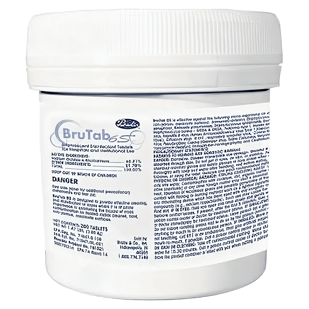 BruTab 6S Disinfectant & Sanitizer 13.1 G Concentrate Tablet 512 Count/Pack 2 Packs/Case 1024 Count/Case