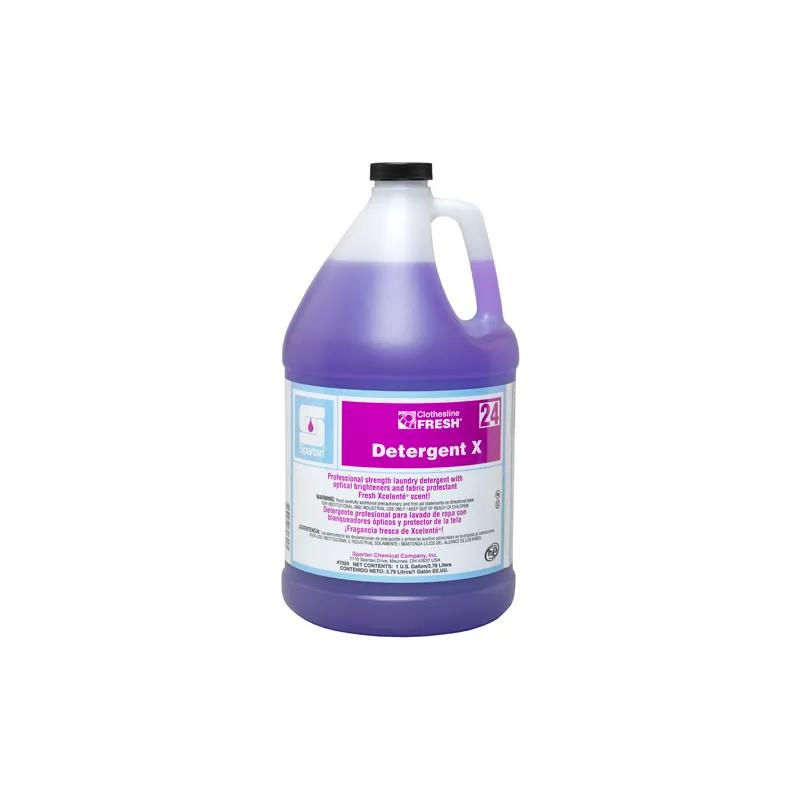 Clothesline Fresh® Detergent X 24 Fresh Lavender Laundry Detergent 1 GAL Neutral Liquid 4/Case