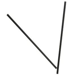 Victoria Bay Giant Straw 0.31X5.75 IN Plastic Black Unwrapped 150 Count/Pack 50 Packs/Case 7500 Count/Case
