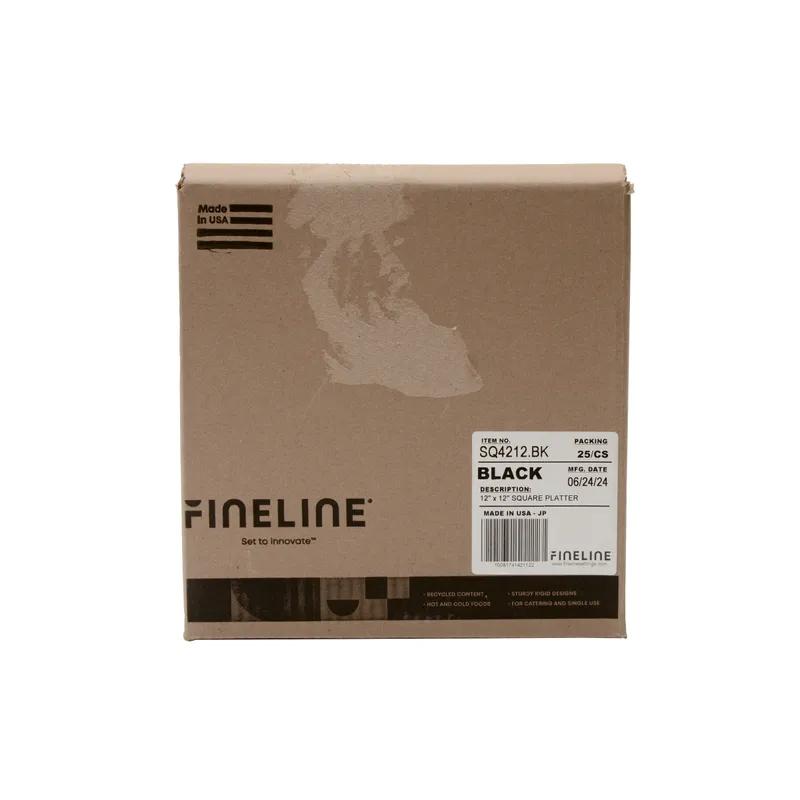 Platter Pleasers Serving Tray Base 12X12 IN Plastic Black Square 25/Case