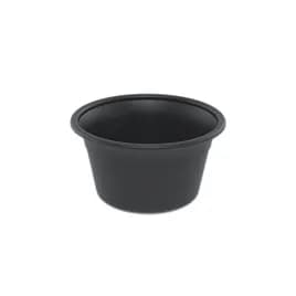 Take-Out Container Base 8 OZ PS Black Round 1000/Case