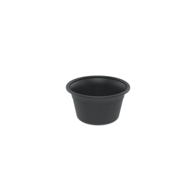 Take-Out Container Base 8 OZ PS Black Round 1000/Case