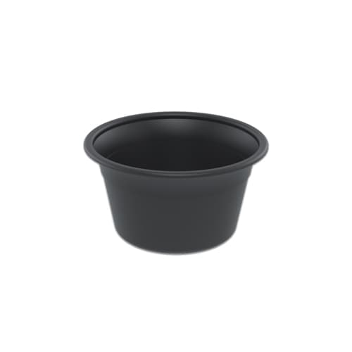 Take-Out Container Base 8 OZ PS Black Round 1000/Case