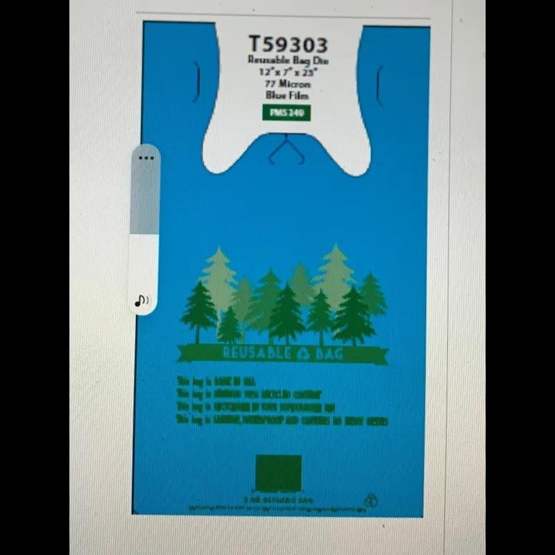 Hippo Sak® Bag 12X7X23 IN Post-Consumer Resin (PCR) 57MIC Blue Save A Tree Gusset Reusable 360/Case