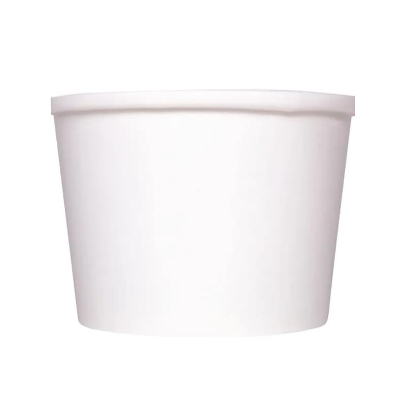 Karat® Food Container Base 8 OZ Double Wall Poly-Coated Paper White Round 1000/Case