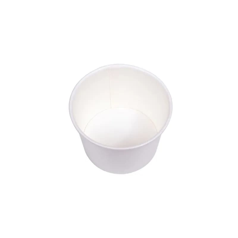 Karat® Food Container Base 8 OZ Double Wall Poly-Coated Paper White Round 1000/Case
