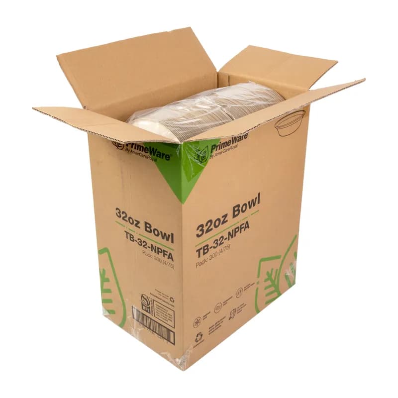 Bowl 32 OZ Pulp Fiber Brown 300/Case