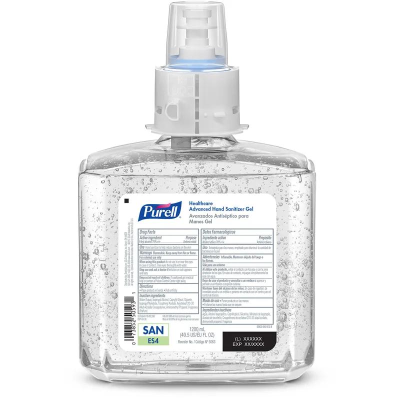 Purell® Hand Sanitizer Gel 1200 mL 5.18X3.45X7.3 IN Clean Scent Clear Advanced Moisturizers Healthcare For ES4 2/Case