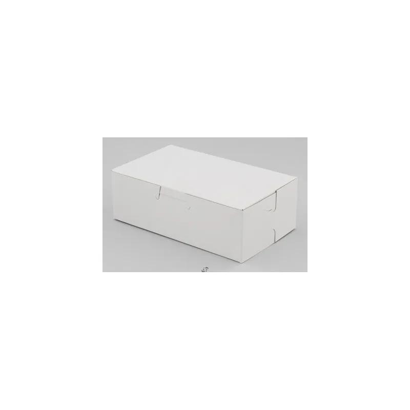 Eclair Box 2 CT 6.25X3.75X2.13 IN Clay-Coated Kraft Board White Kraft Rectangle Lock Corner Tuck Top 250/Bundle