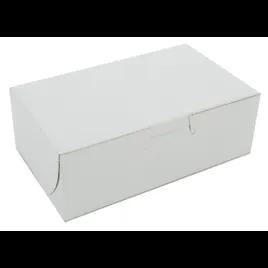 Eclair Box 2 CT 6.25X3.75X2.13 IN Clay-Coated Kraft Board White Kraft Rectangle Lock Corner Tuck Top 250/Bundle