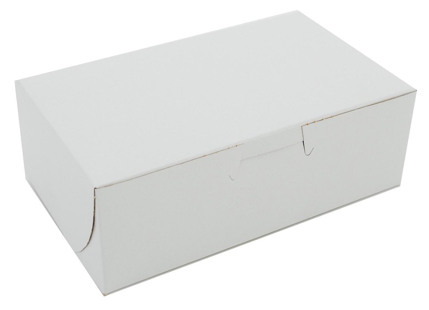Eclair Box 2 CT 6.25X3.75X2.13 IN Clay-Coated Kraft Board White Kraft Rectangle Lock Corner Tuck Top 250/Bundle
