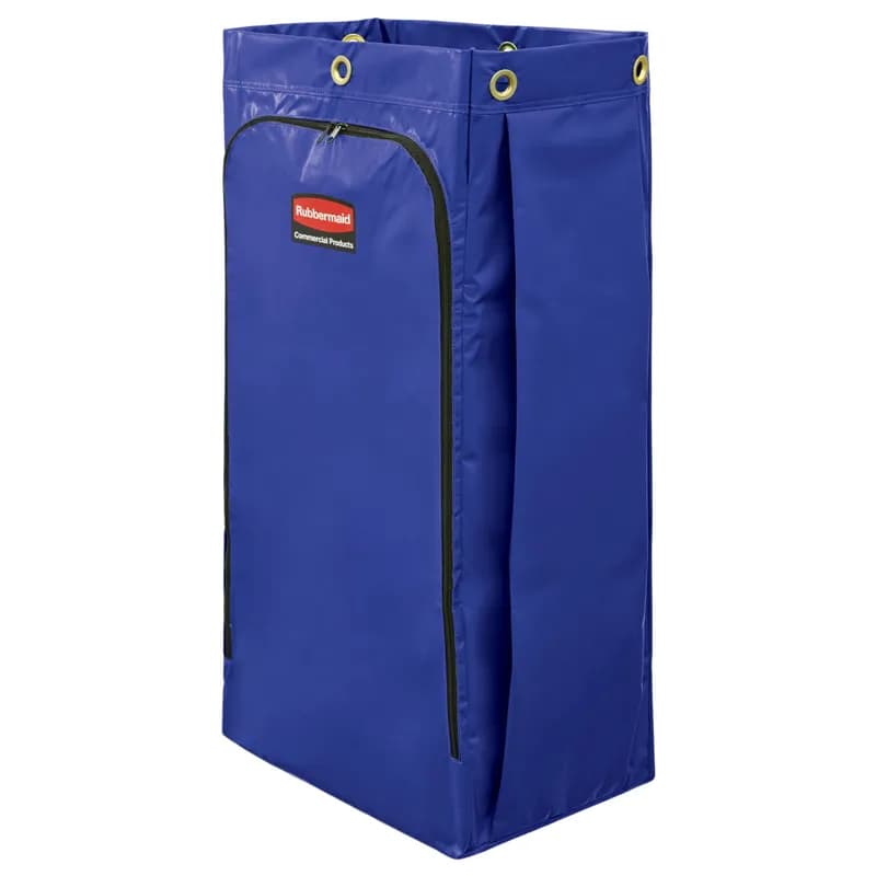 Cleaning Cart Bag 17.5X10 IN 34 GAL Blue Vinyl 4 Count/Case