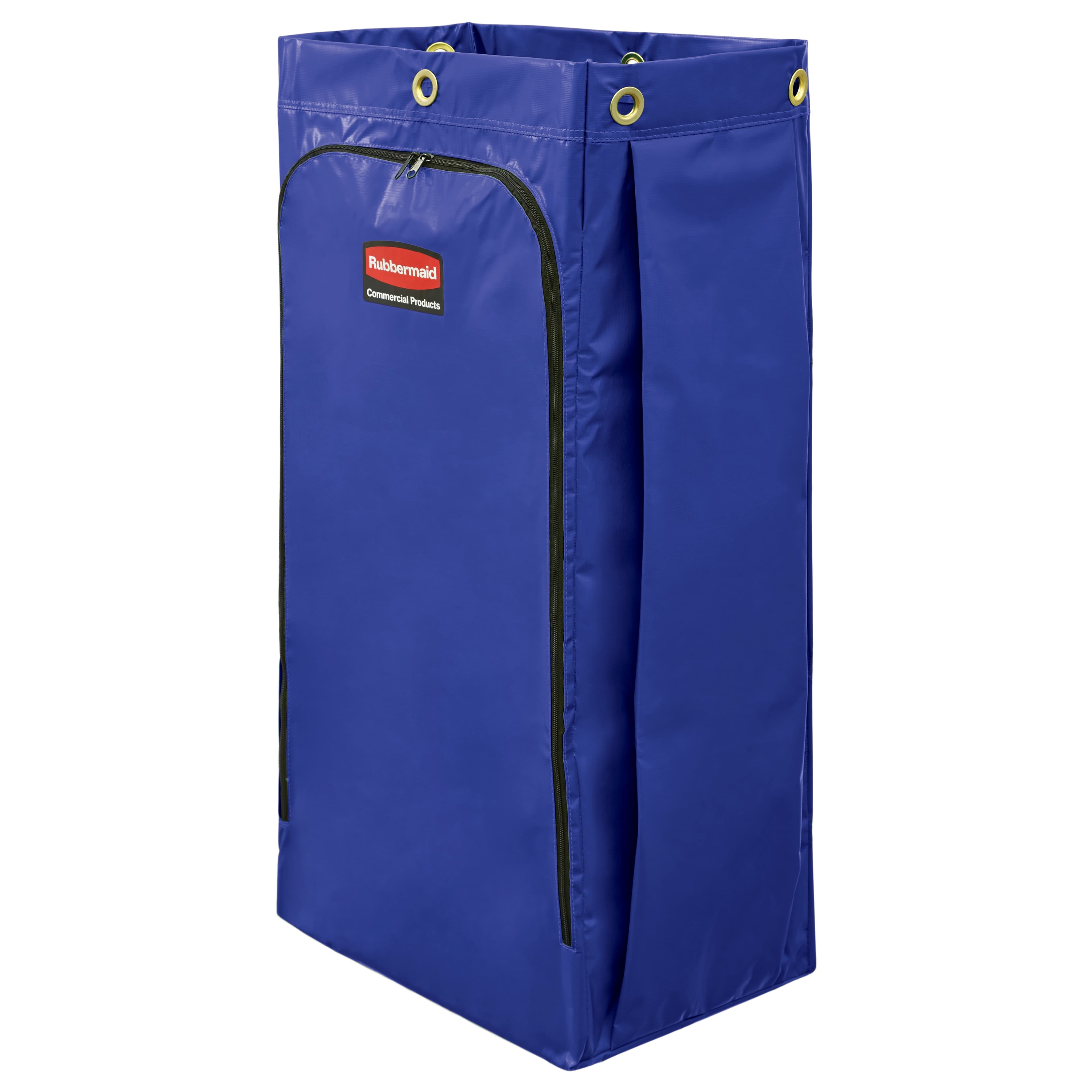 Cleaning Cart Bag 17.5X10 IN 34 GAL Blue Vinyl 4 Count/Case