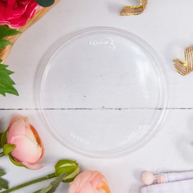 Dart® Lid Flat 4.8X0.3 IN OPS Clear For 32 OZ Cup 100 Count/Pack 5 Packs/Case 500 Count/Case