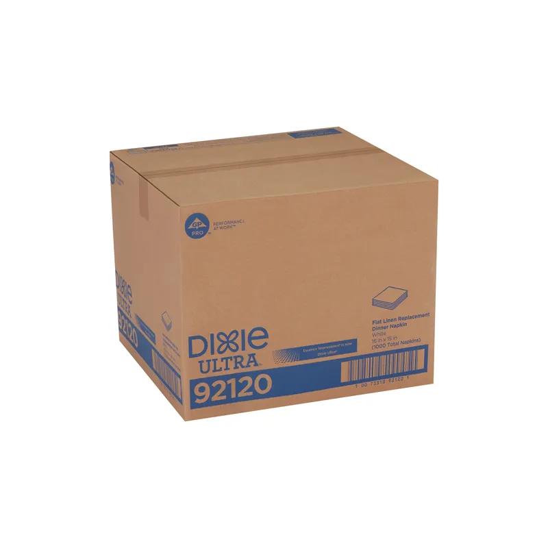 Dixie® Ultra Dinner Napkins 15X16 IN White Airlaid Paper 1PLY Flat Pack 1000/Case