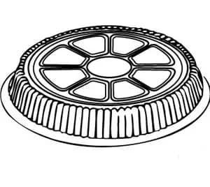 Lid Dome 9X0.75 IN Plastic Clear Round For Container 500/Case