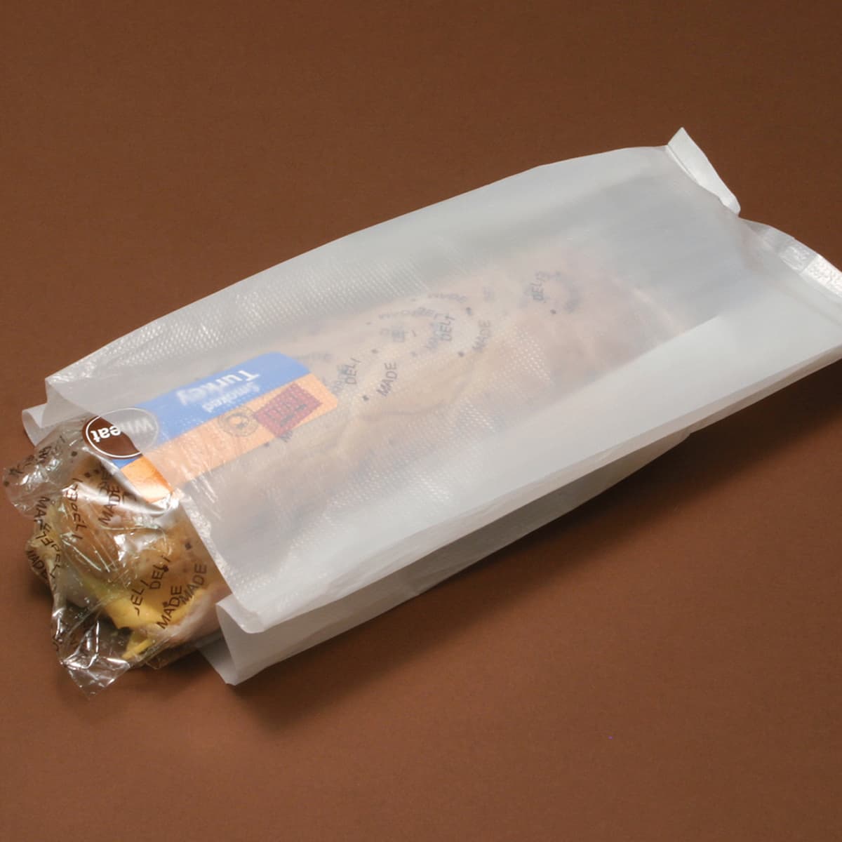 Grocery Bag #12 7X4X15 IN High-Density Polyethylene (HDPE) 0.5MIL White With Open Ended Closure Wet Pack Gusset 500/Case