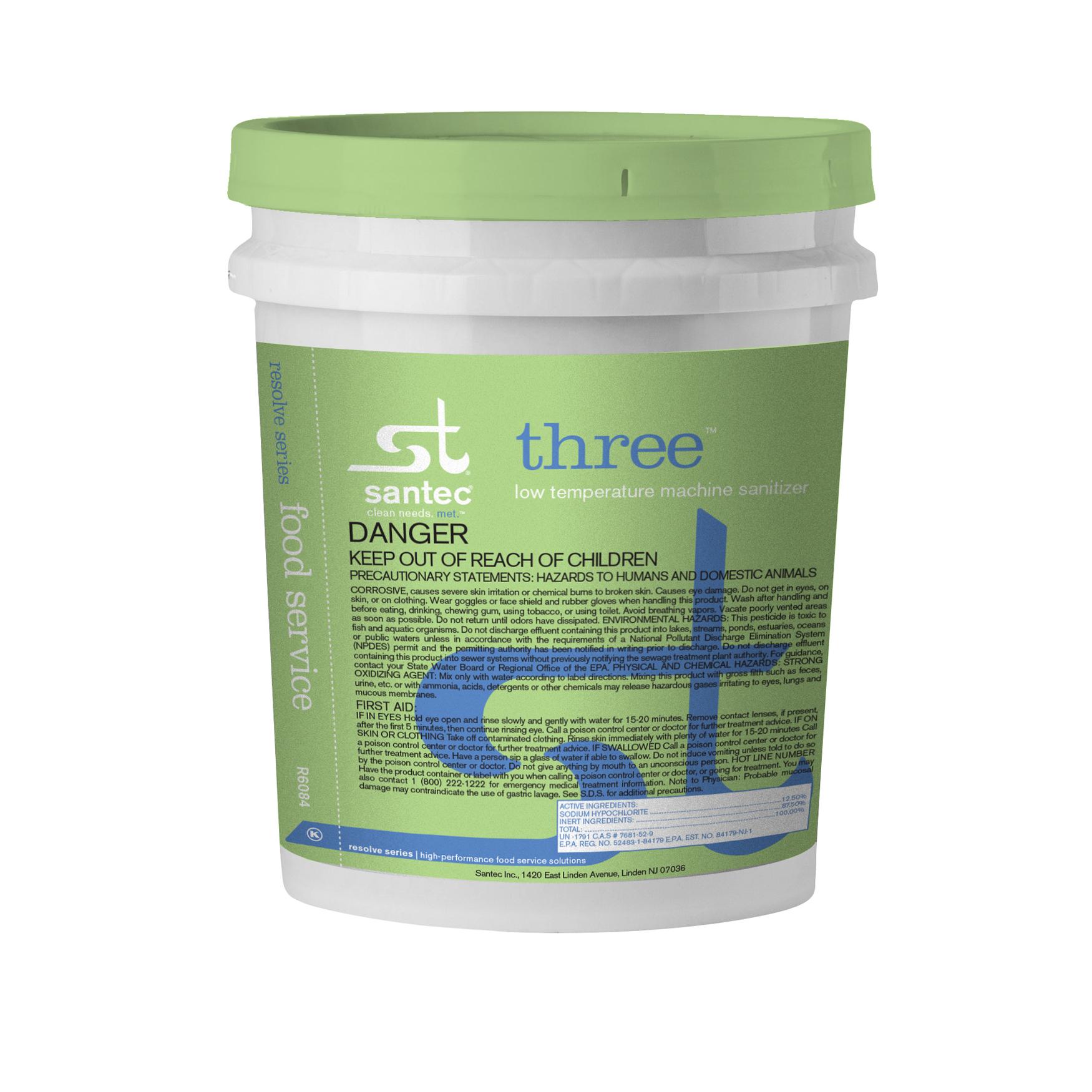 Resolve Three Dishmachine Sanitizer 5 GAL Liquid 1/Pail