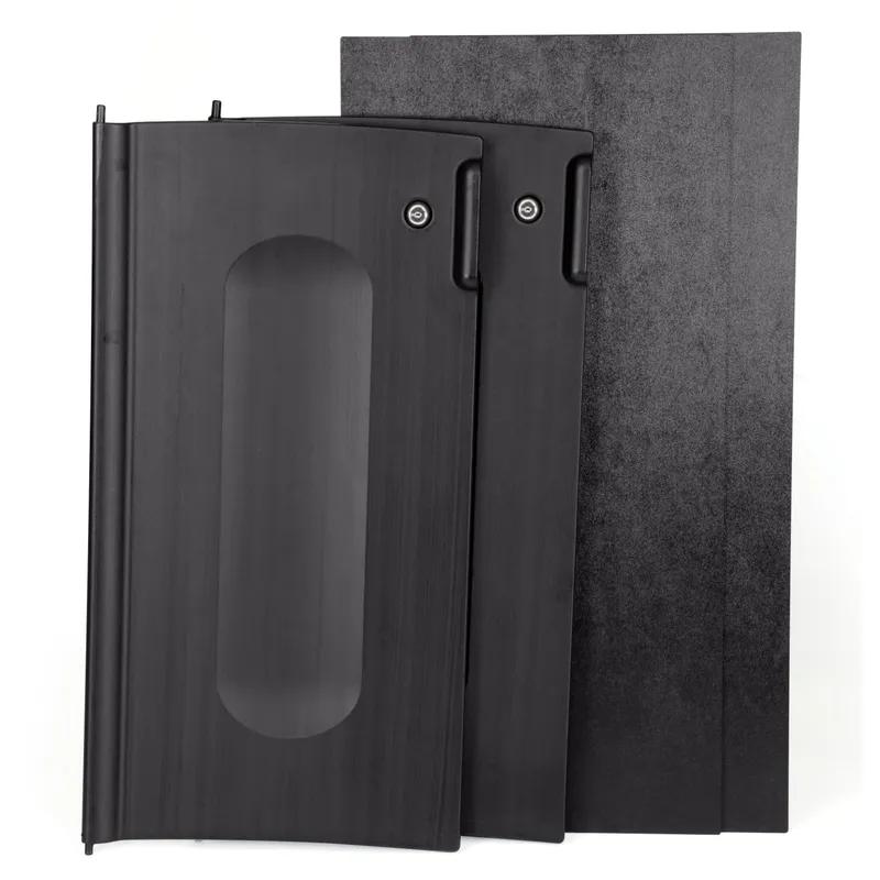 Executive Series™ Janitorial Cleaning Cart Locking Door Kit Black HDPE High Capacity 1/Each