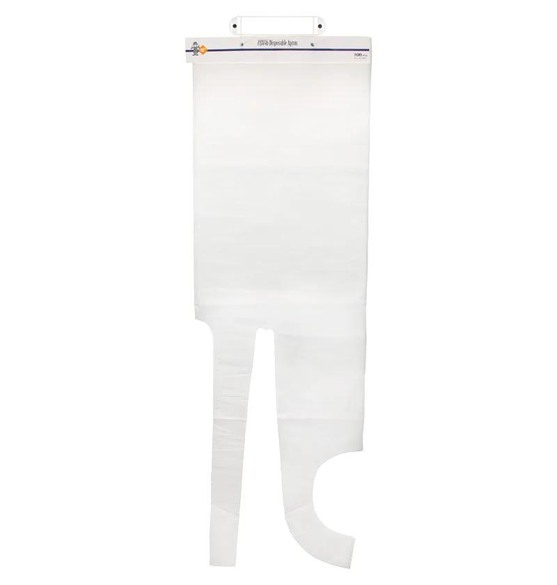 Apron 28X46 IN White HDPE 10MIC Latex Free 100/Pack