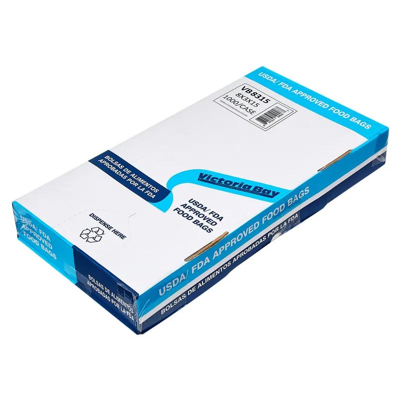 Victoria Bay Bag 8X3X15 IN Low-Density Polyethylene (LDPE) 0.5MIL Clear 1000/Case
