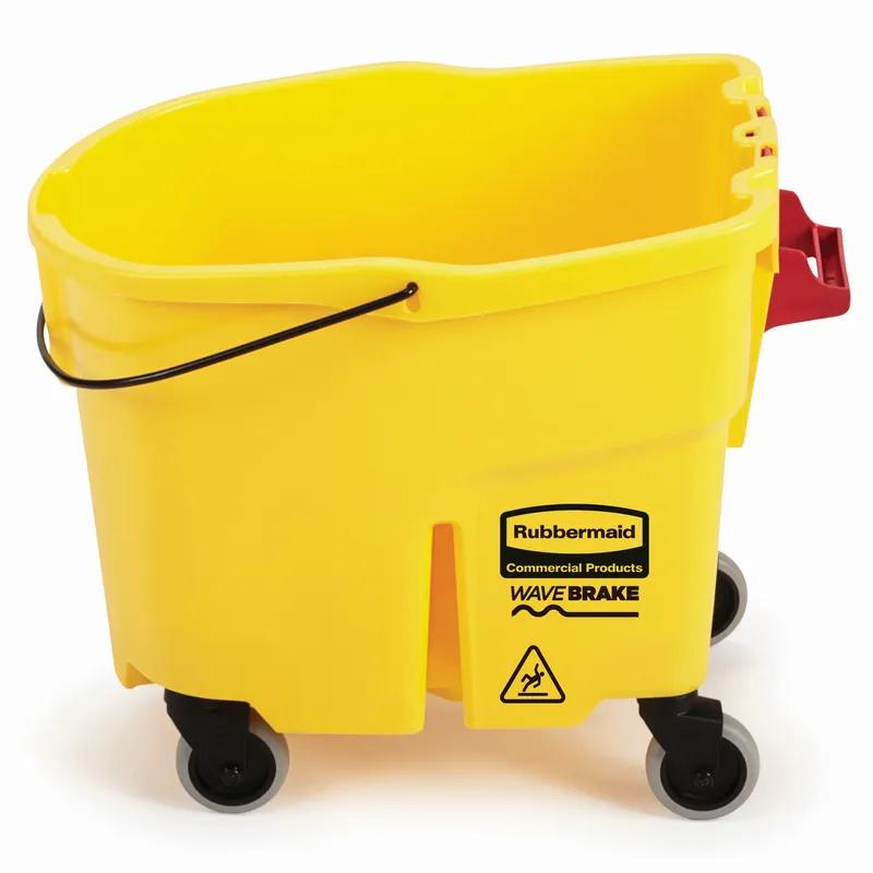 WaveBrake® Mop Bucket & Wringer 35 QT Plastic Yellow With Casters 1/Each
