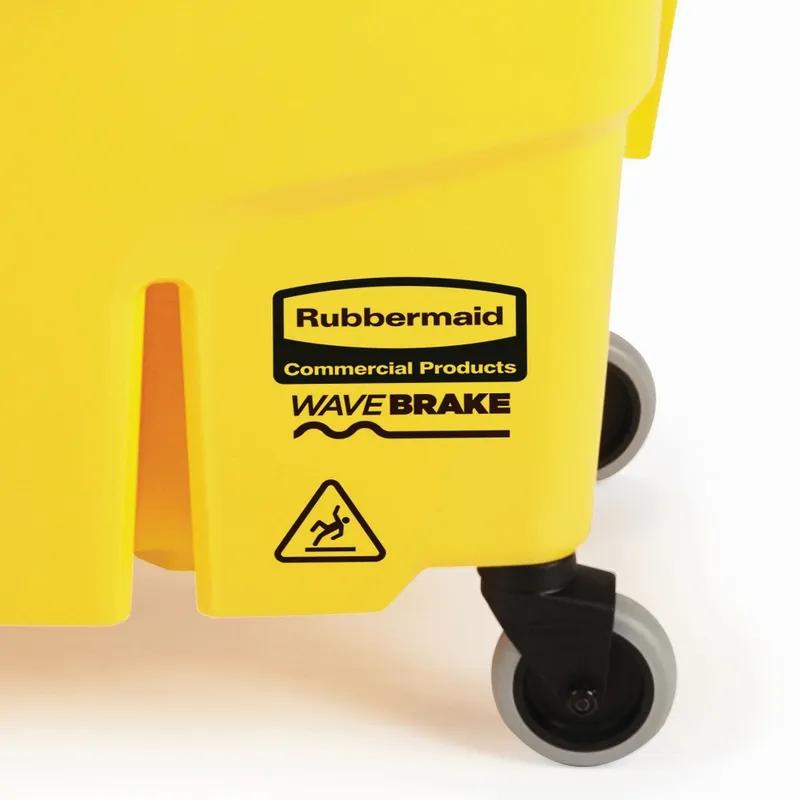 WaveBrake® Mop Bucket & Wringer 35 QT Plastic Yellow With Casters 1/Each
