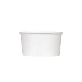 Karat® Hot Food Container Base 6 OZ Double Wall Poly-Coated Paper White Round 1000/Case