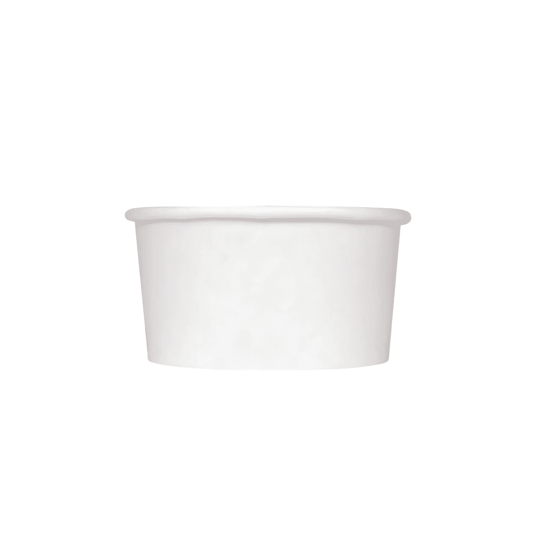 Karat® Hot Food Container Base 6 OZ Double Wall Poly-Coated Paper White Round 1000/Case