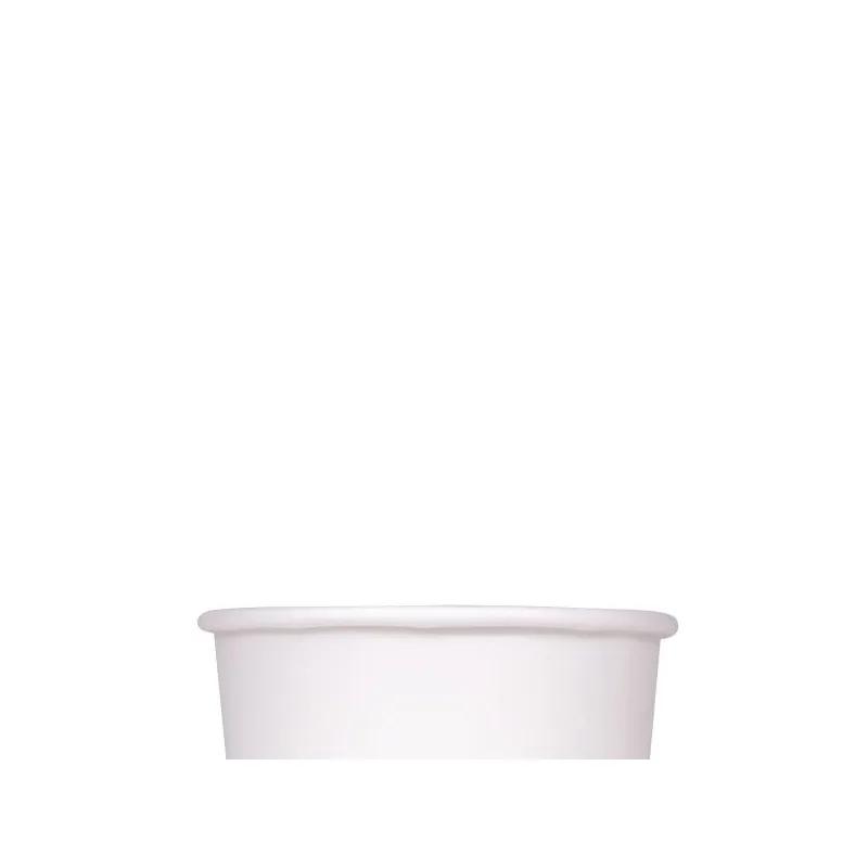 Karat® Hot Food Container Base 6 OZ Double Wall Poly-Coated Paper White Round 1000/Case