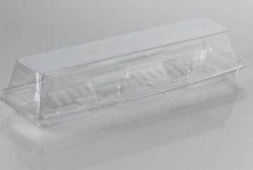 Fresh N' Sealed® Hoagie & Sub Take-Out Container Hinged With Dome Lid 8X5X3 IN PET Clear Rectangle 160/Case