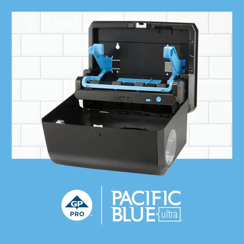 Pacific Blue Ultra™ Paper Towel Dispenser Mini 9 IN Black Touchless Automatic 1/Each
