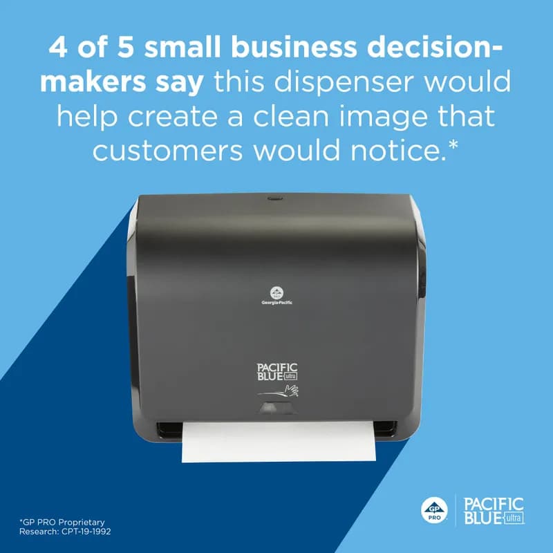 Pacific Blue Ultra™ Paper Towel Dispenser Mini 9 IN Black Touchless Automatic 1/Each