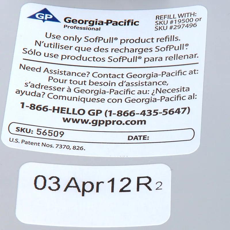 Sofpull® Paper Towel Dispenser Translucent Smoke Centerpull Side-by-Side High Capacity 1/Each