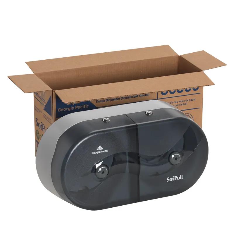 Sofpull® Paper Towel Dispenser Translucent Smoke Centerpull Side-by-Side High Capacity 1/Each