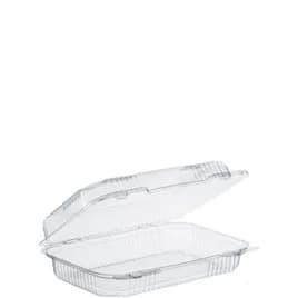 Dart® StayLock® Take-Out Container Hinged With Dome Lid 9.375X6.8X2.6 IN PET Clear Oblong 125 Count/Pack 2 Packs/Case