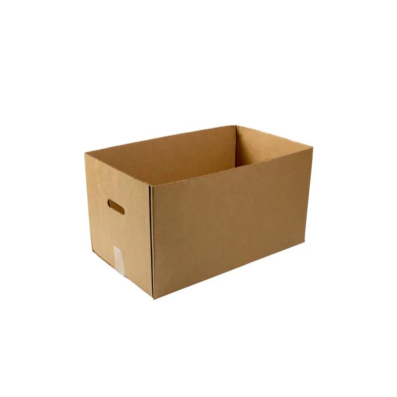Catering Box Base 22X13X12.5 IN Corrugated Paperboard Kraft Rectangle With Handle 25 Count/Case