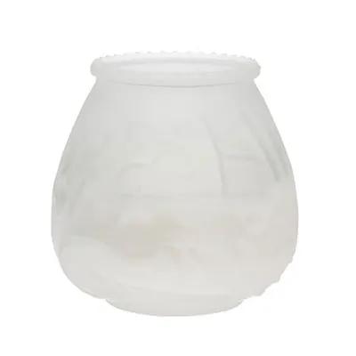 Candle 14.5X11.5X4.25 IN 45-HR Wax White Frosted 12/Case