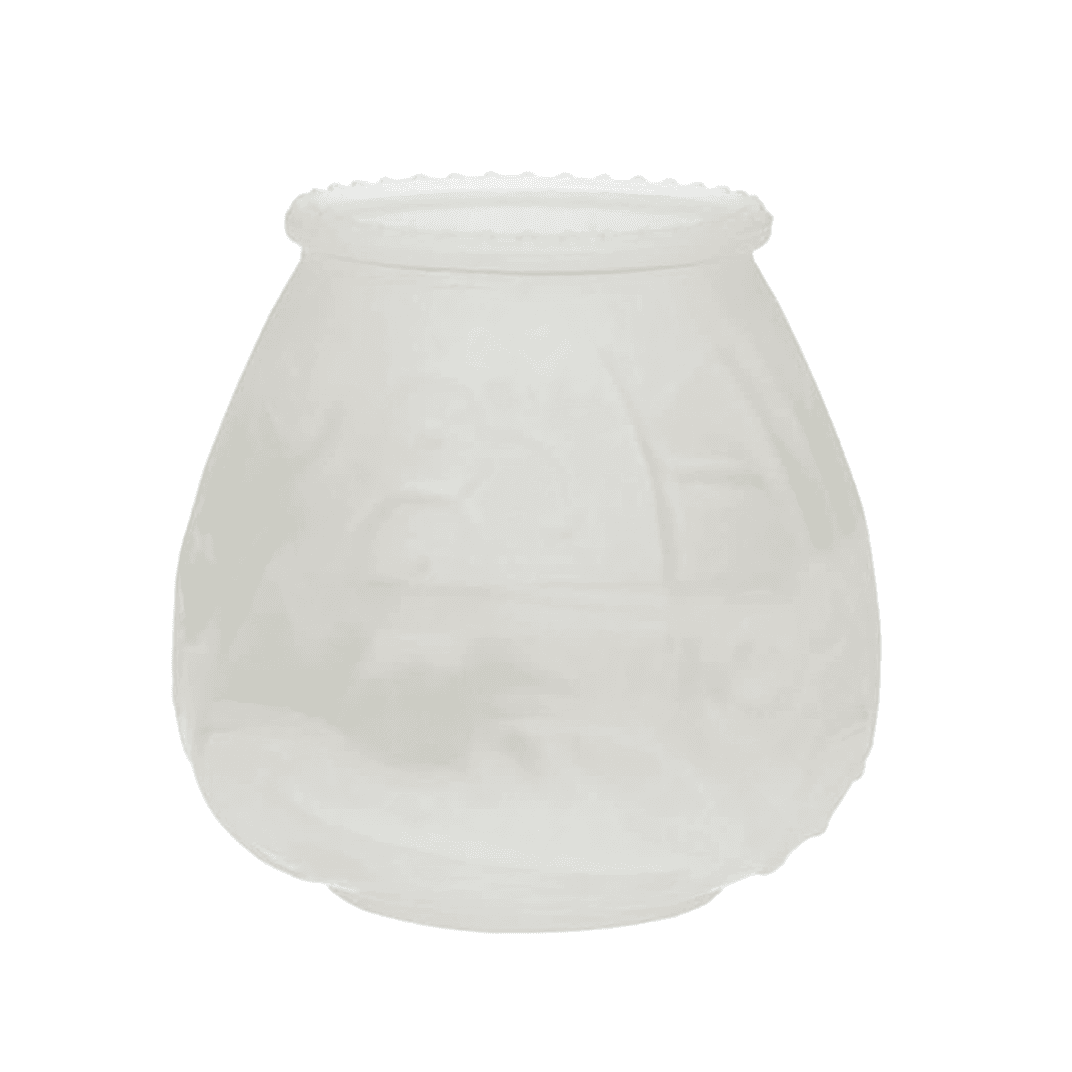 Candle 14.5X11.5X4.25 IN 45-HR Wax White Frosted 12/Case
