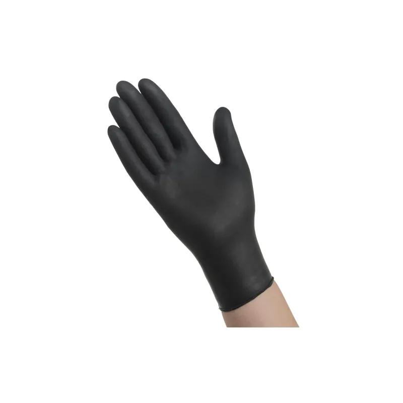 Ambitex® Examination Gloves Large (LG) Black 6MIL Heavy Duty Nitrile Powder-Free 100 Count/Box 10 Box/Case