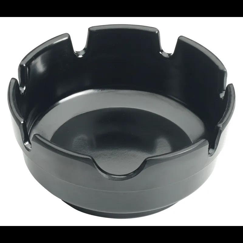 Ashtray 4 IN Melamine Black Round 12/Dozen