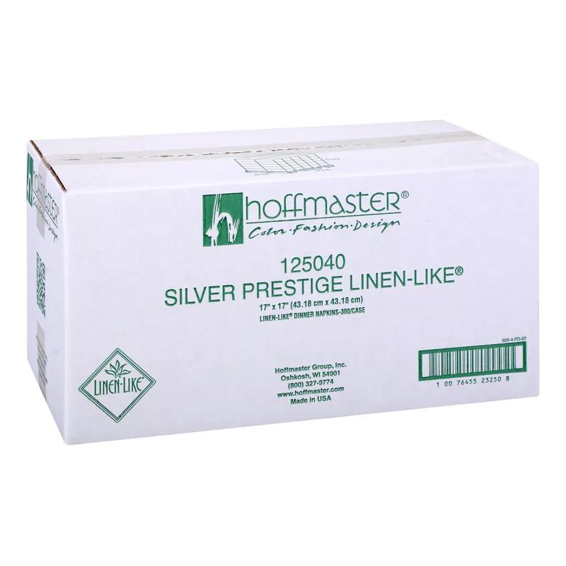 Linen-Like® Dinner Napkins 17X17 IN Silver Airlaid Paper Embossed 300/Case