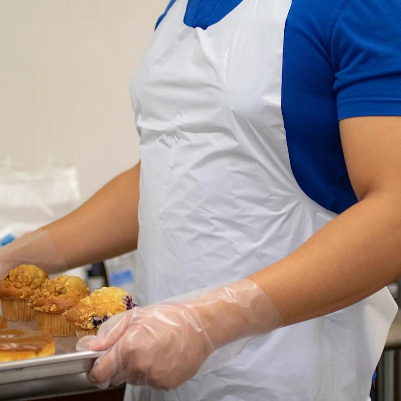 NeatGards® Apron 28X46 IN White Embossed LDPE 100/Case