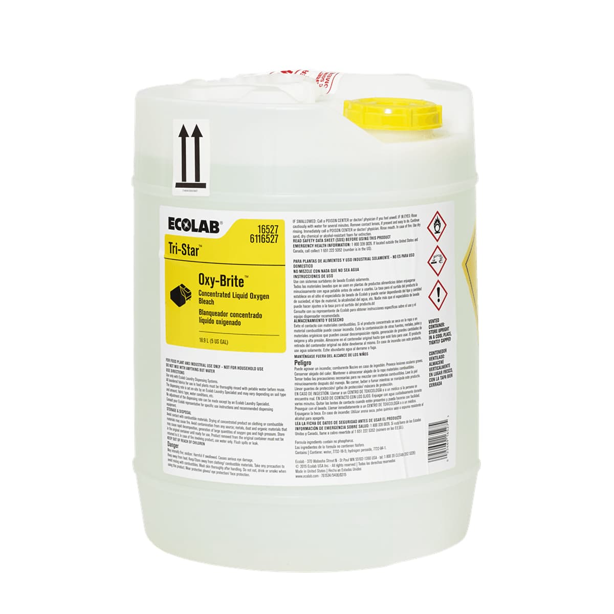 Tri-Star Oxi-Brite Laundry Detergent 5 GAL Liquid Oxygen Bleach 1/Pail