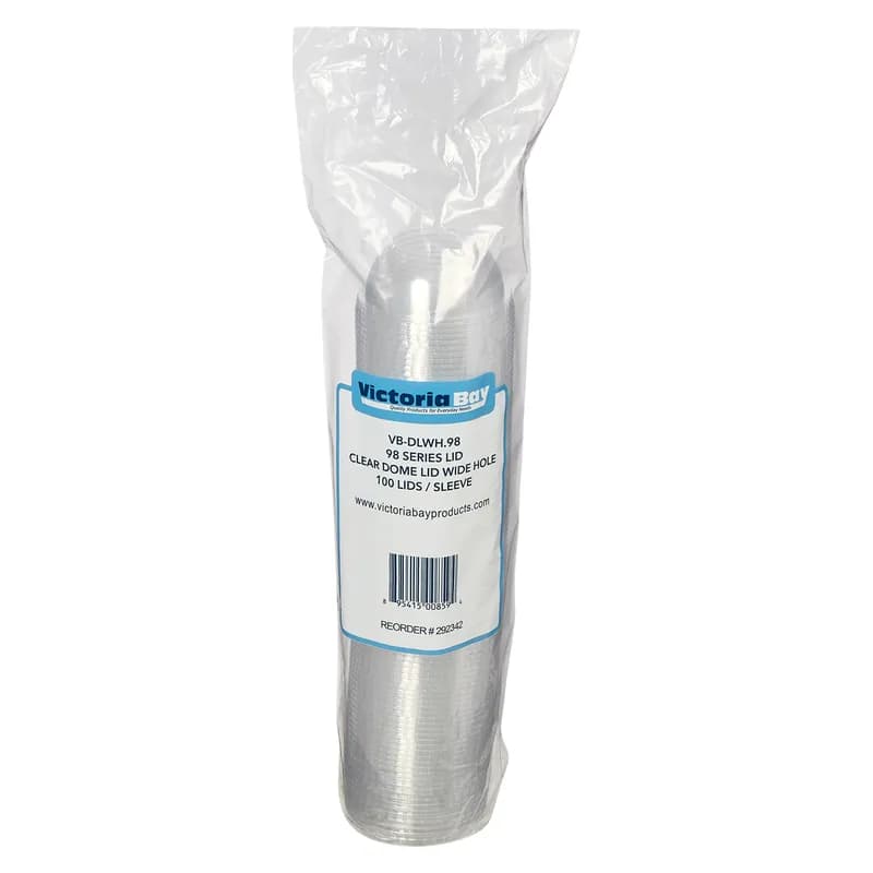 Victoria Bay Lid Dome Plastic For Cup With Hole 1000/Case