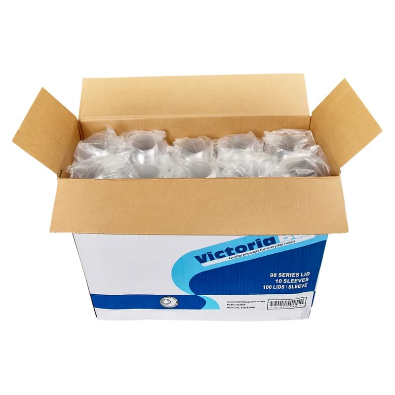 Victoria Bay Lid Dome Plastic For Cup With Hole 1000/Case