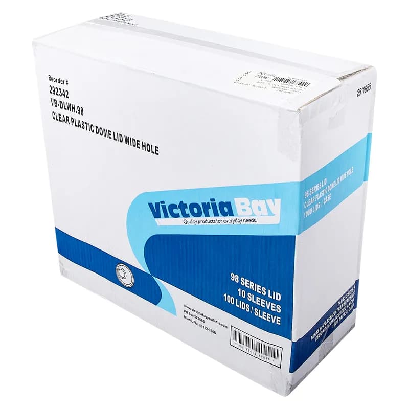 Victoria Bay Lid Dome Plastic For Cup With Hole 1000/Case